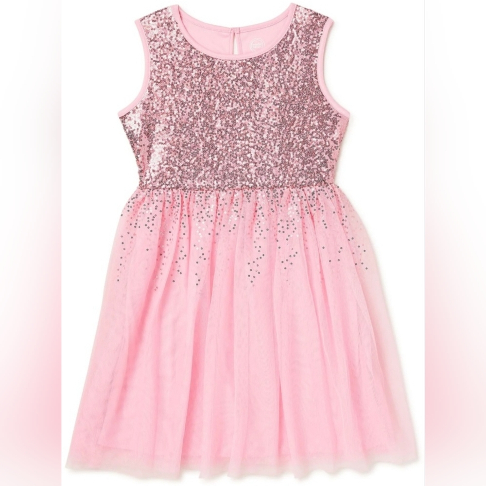 Girl's Pink Sequin Tulle Dress Size XL